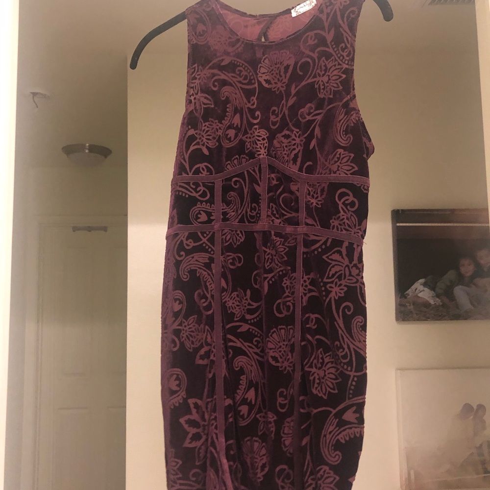Deep Purple Velvet Slimming Dress